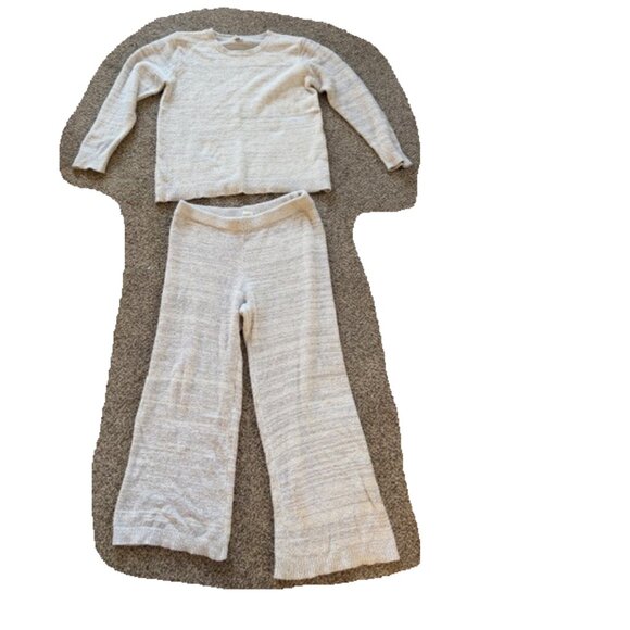 Preloved Softies Marshmallow Crew Neck Lounge Set in heather gray- Women's L - Picture 3 of 6